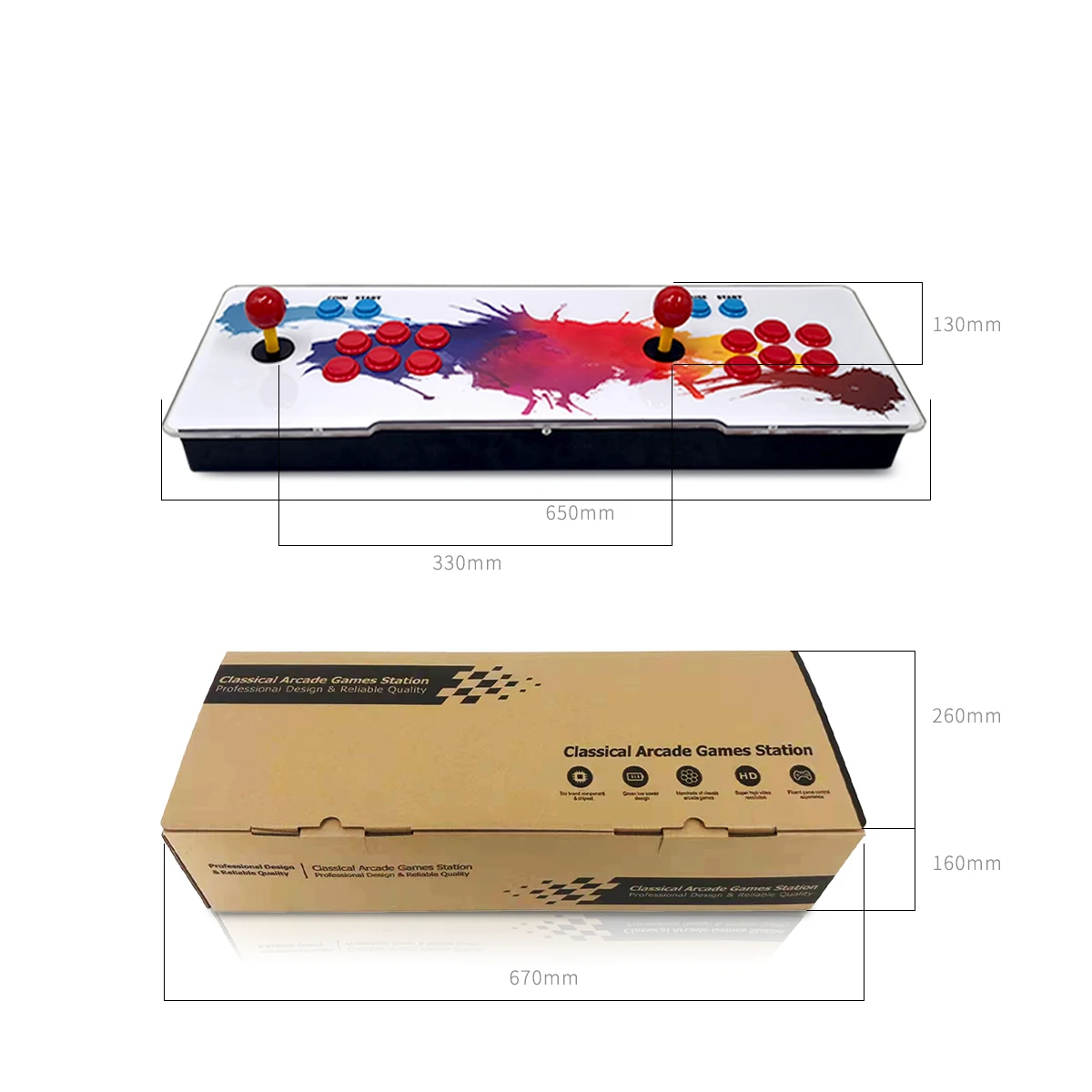 Ретро Настольная аркадная консоль видеоигра HD Pandora аркадная коробка 18 pro E-sports Box аркадная машина