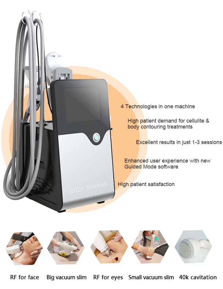 New Technology 5 In 1 Cavitation Beauty Machine RF Roller Infared Ray Vacuum Roller Equipment