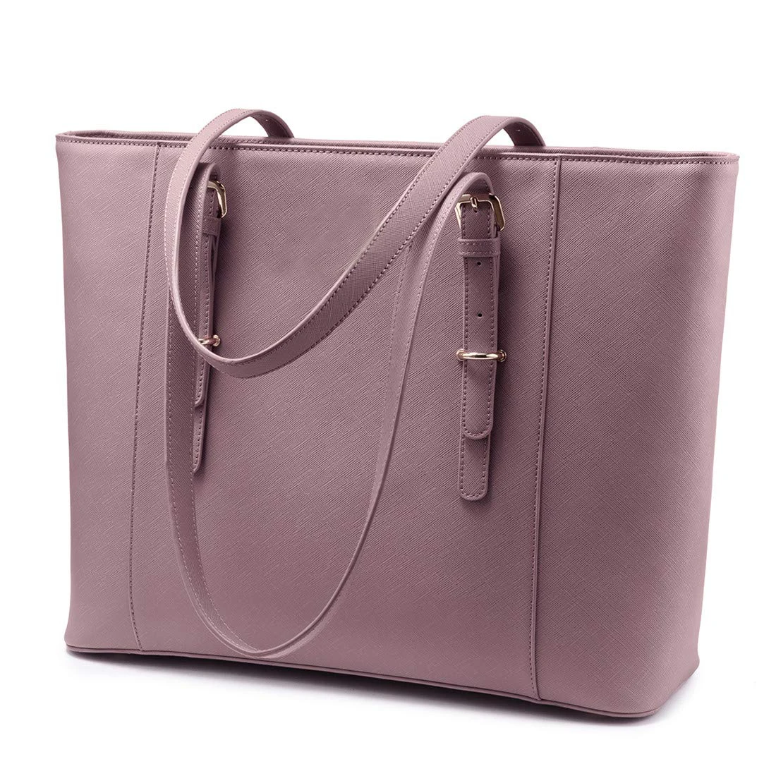 Big Capacity Women Multi-pocket Briefcase Business Laptop Bag Stands up with Padded Compartment 15 Inches 18.1 X 15 X 7 Inches