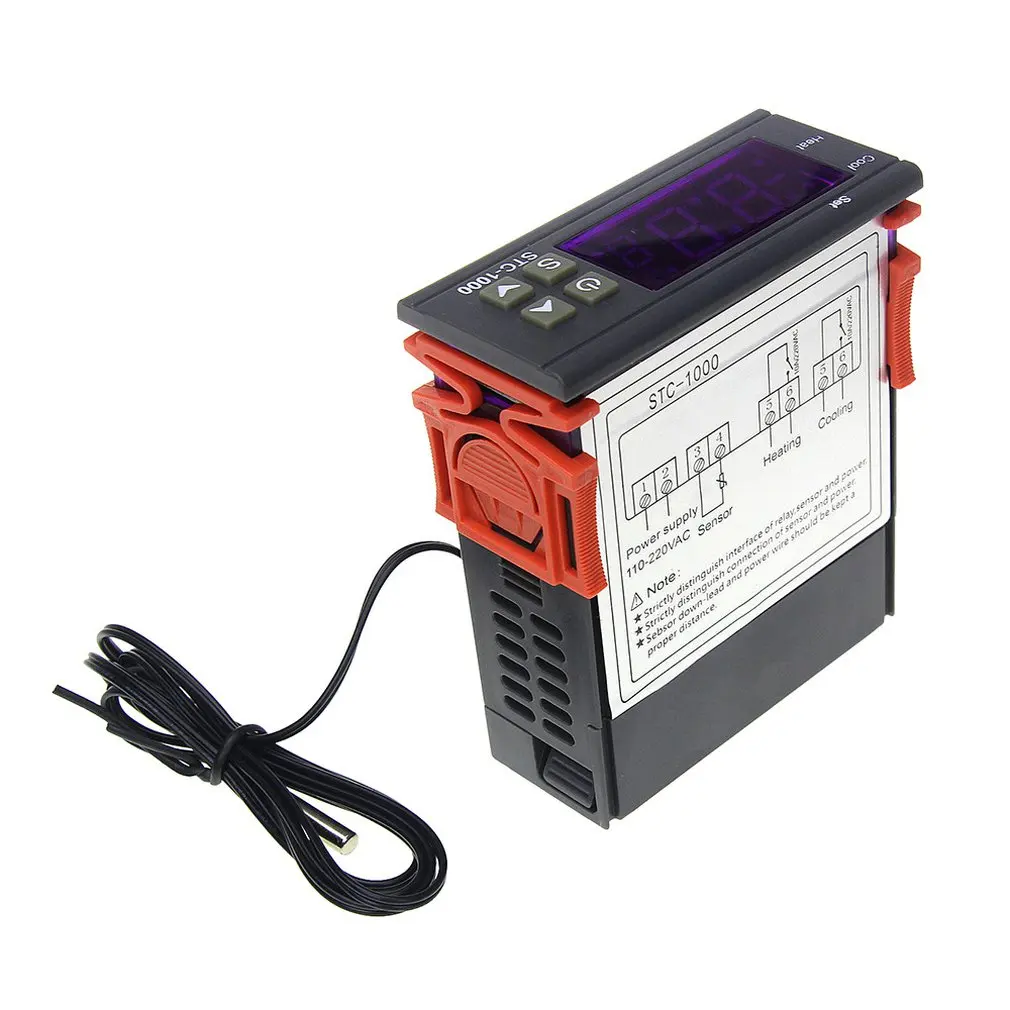  STC-1000 STC 1000 светодиодный цифровой термостат для инкубатора регулятор температуры Терморегулятор реле нагревательные охладительные