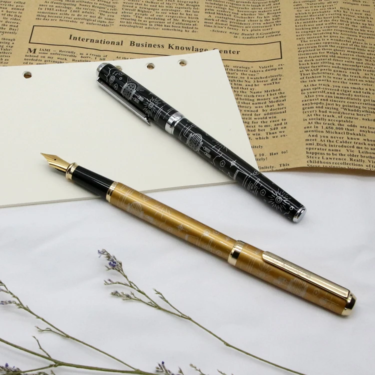 Lingmo High Quality Colorful Design Pen Luxury OEM Design Metal Fountain Pen