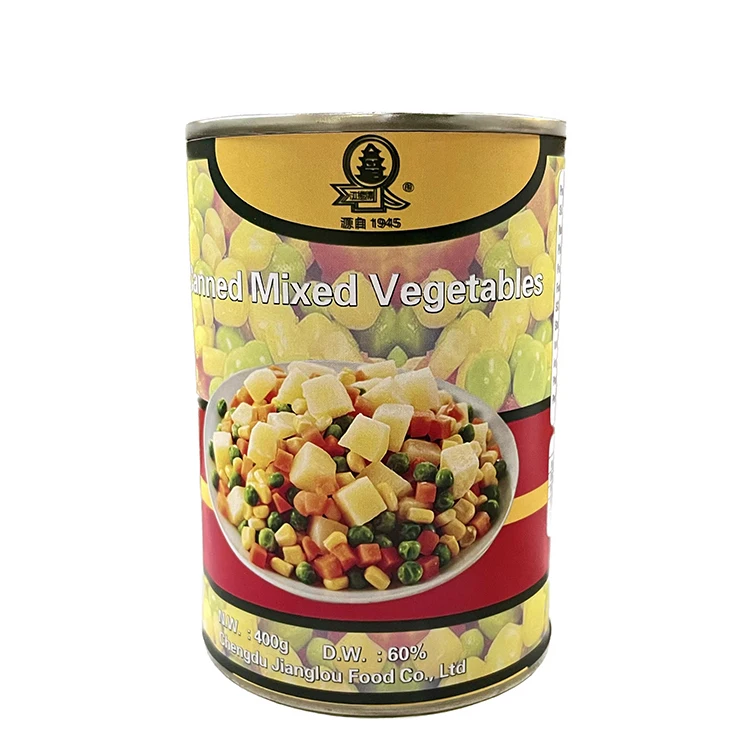 Cheap 400g*24 tin healthy canned potatoes, carrots, mung beans mixed vegetable food