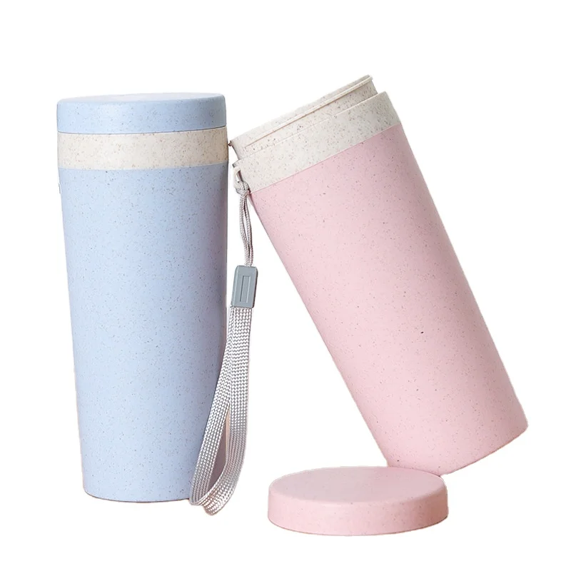 Reusable Eco-friendly Biodegradabl Travel Coffee Mug Wheat Straw Drinking Cup