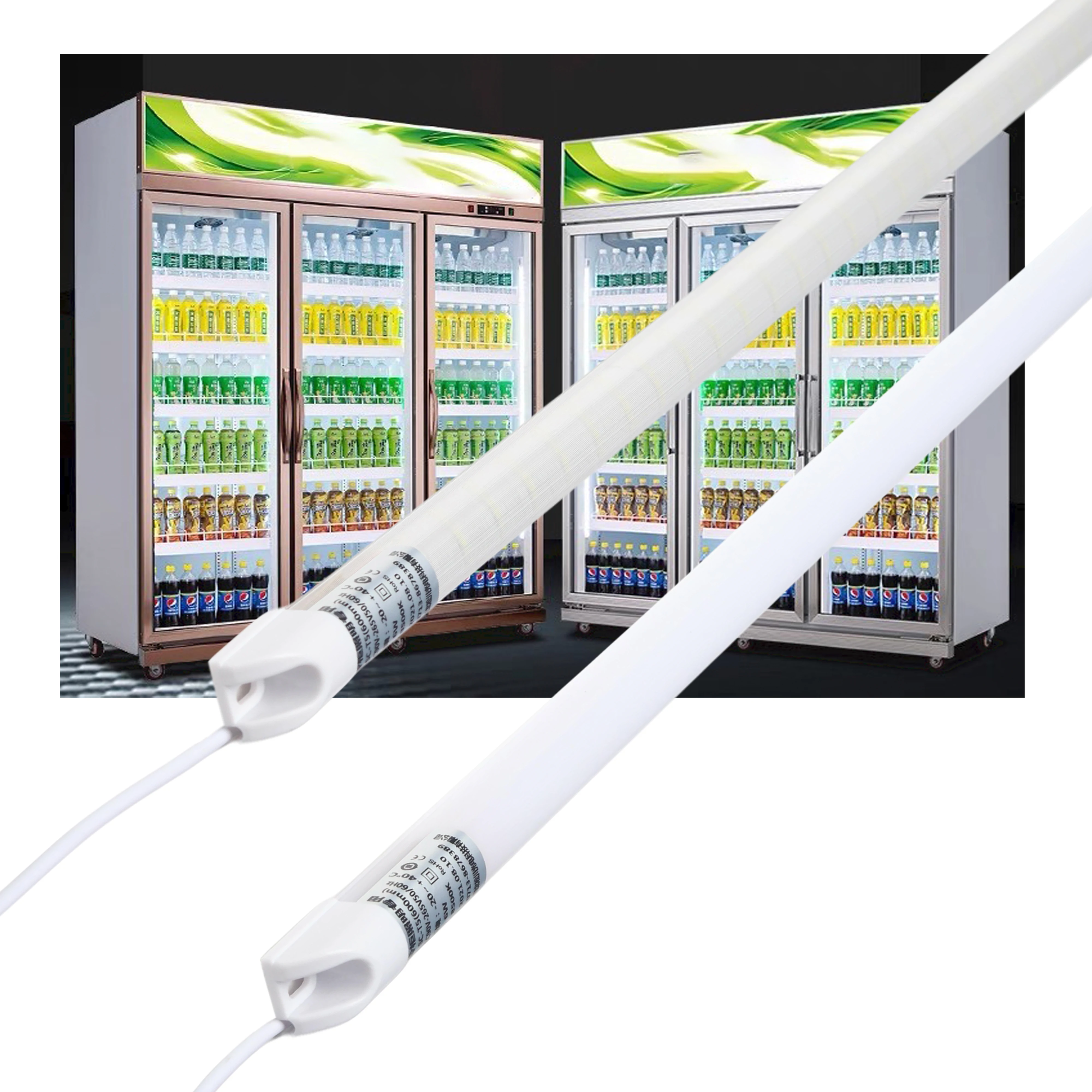 Вертикальная лампа для морозильной камеры IP64, водонепроницаемая светодиодная лампа T5, Светодиодная трубка, лампа для холодильника