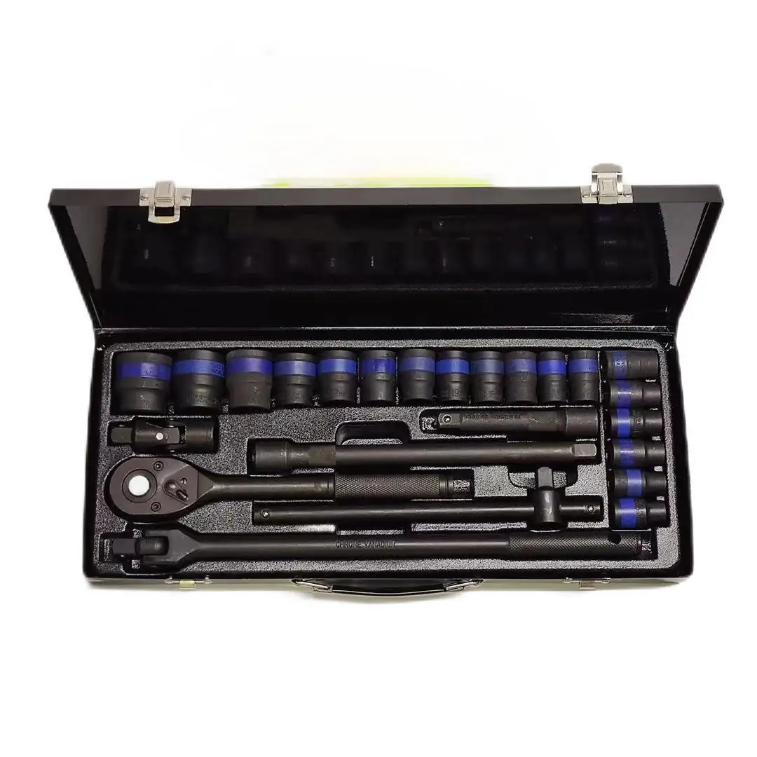 24 Pcs Household Repair Manufacturer Wholesale 24pcs Square Socket Ratchet Wrench Smart Repair Tool Set