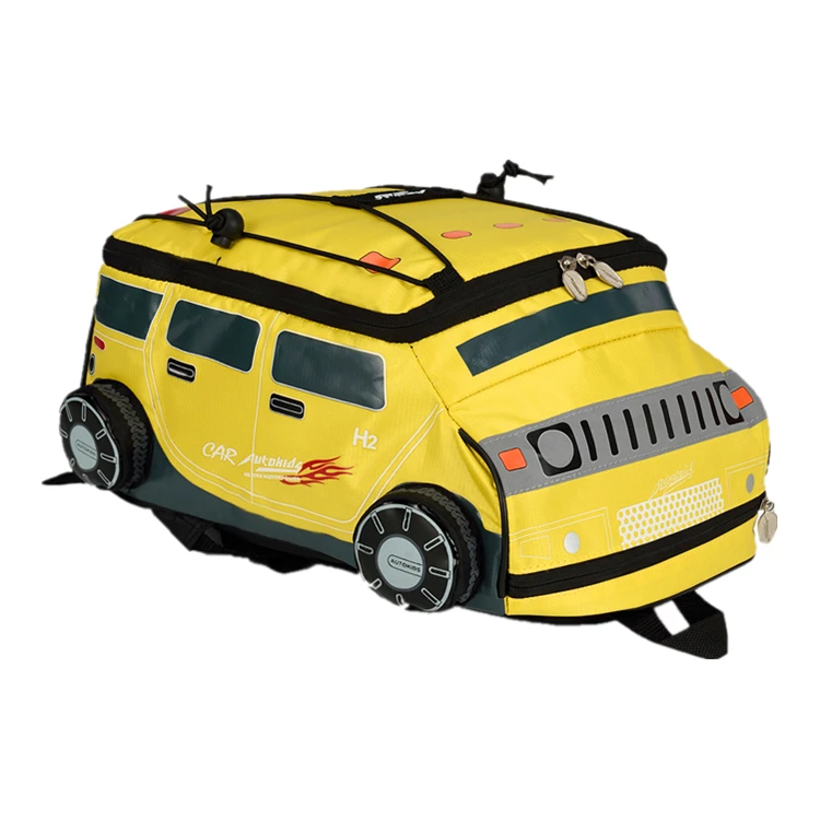 Customize 3D HUMMER CAR SHAPE CHILDREN BACKPACK truck car design kid backpack funny backpack for kids school bag boy