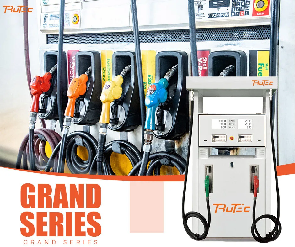 High quality customized gasoline pumping meters double display single nozzle fuel dispenser