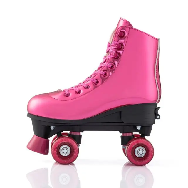Unisex Adult Adjustable Four-Wheel Roller Skates Double Row with Colorful Flashing Roller for All Skate Enthusiasts