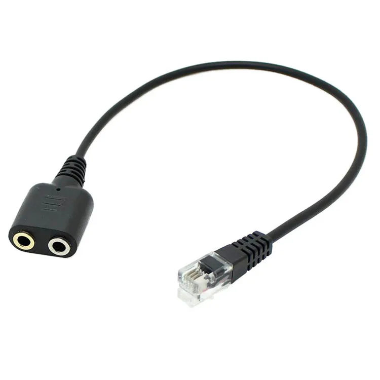 rj9 headset  to 3.5mm  controller  Audio Adapter Cable for telephone headset  RJ9 cable