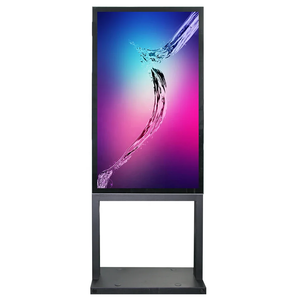 49 55inch Indoor Super Slim Hanging Ceiling Mounted Double Sided Dual Screen Advertising Player Shop Window Display