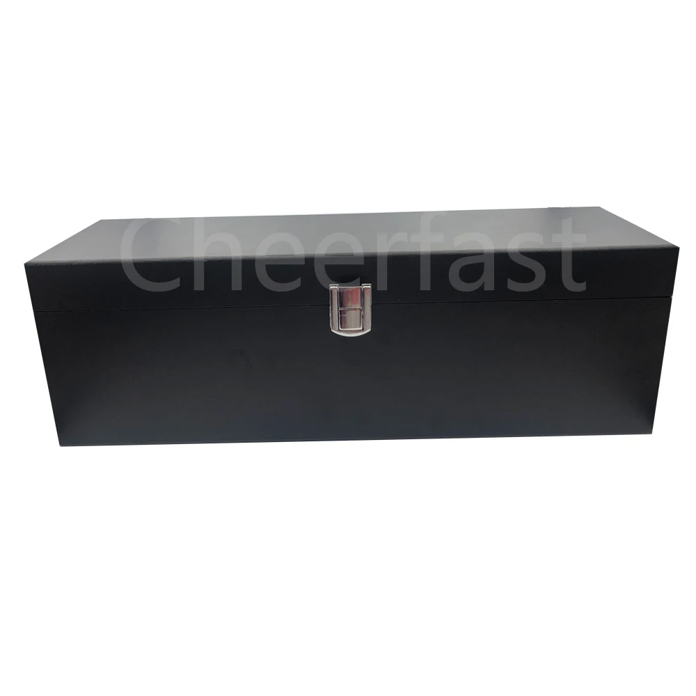 Самая популярная 4 шт. вина инструменты аксессуары и красное вино подарочная упаковка внутри черный MDF деревянная одиночная коробка для бутылки вина