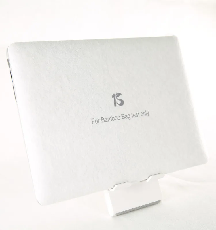 Natural environmental protection plant fiber seamless pressed non-woven bag recycling soft dust bag for laptop screen protection