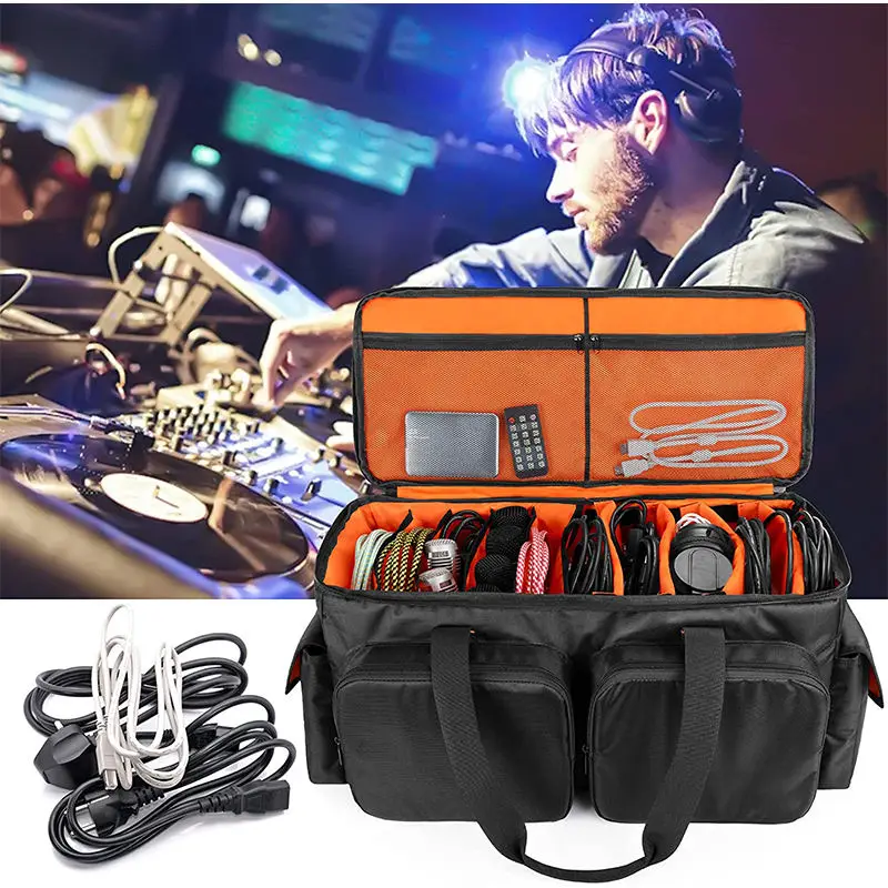 Custom DJ Cable Bag Travel Gig File Bag for DJ Gear music instruments bags and cases
