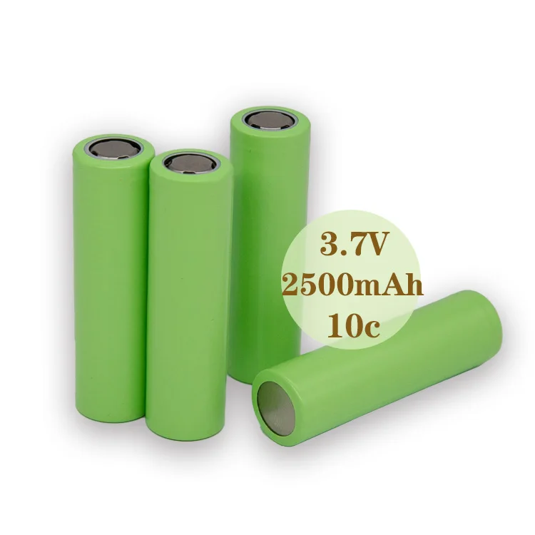 OEM nmc 18650 cells 10c battery cylindrical cell manufactured 3.7v 2500mah bulk 18650 cells 2500mah for electric equipment