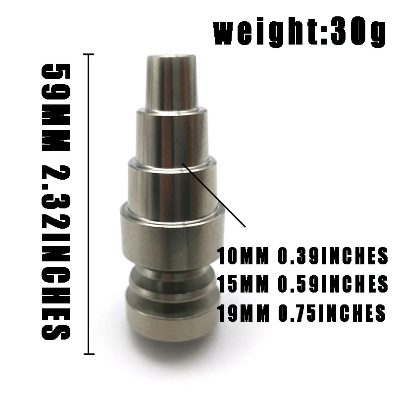 
Free Shipping DHL 10mm 14mm 18mm Joint Male and Female Titanium Nail GR2 Domeless6 in 1 Titanium Nails 