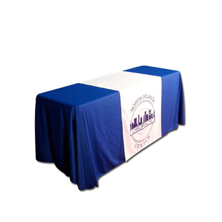  Customized Five Side for Your Design Printing Available Polyester Table Cloth Throw Event Promotion Happy