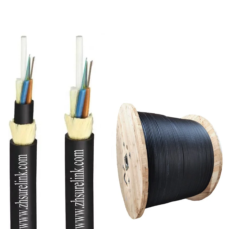 adss 24core 48core 96core aramid yarn mini adss cable single PE jacket fibra cable