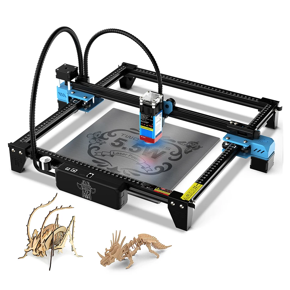 TWOTREES TTS 5.5 40w Portable 3D Metal Laser Engraving Machinery 300*300mm Carving Size High Precision Diy Cutting Machine