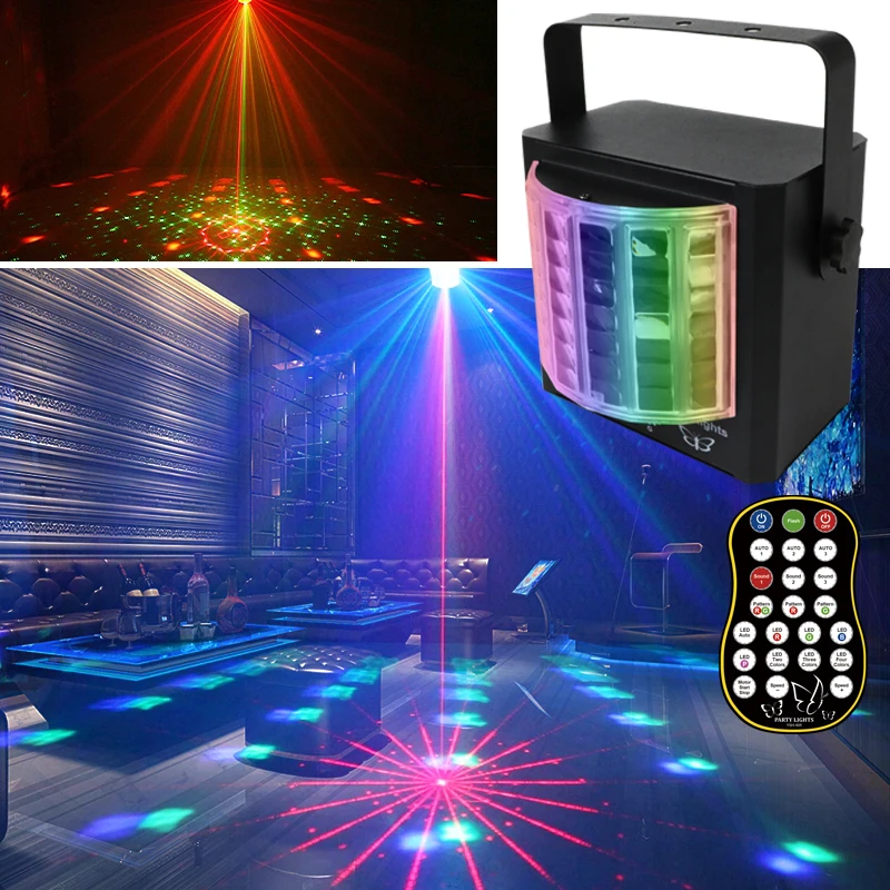 4-Color Mini LED Butterfly Laser Beam Projector Party Light Acclarent Illumination Lazer Lamp Moving Discos Light For Nightclub