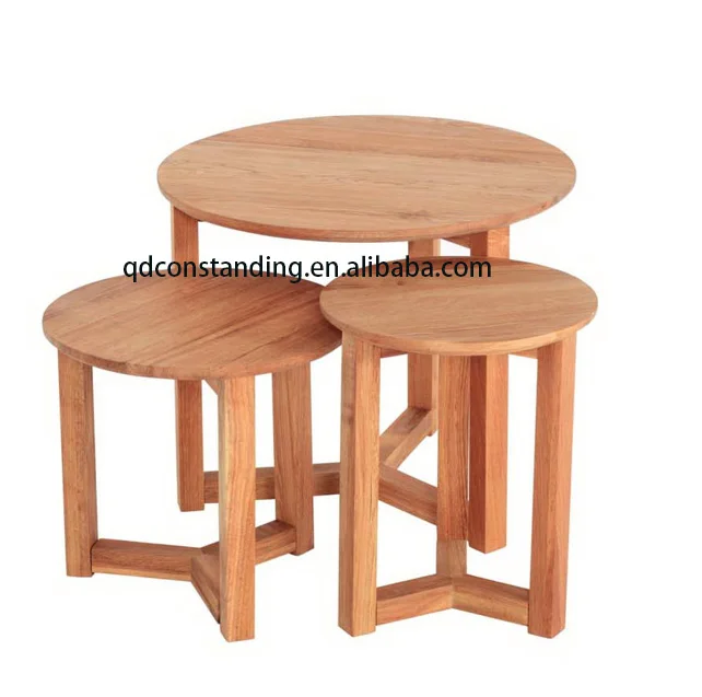Modern Furniture Kitchen Luxury Round Manicure Nesting Coffee Side Dining Table Set