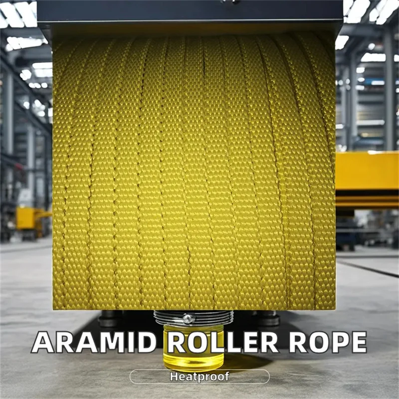 Cutting Resistant Flame Retardant Glass Tempering Furnace High Temperature Rope Aramid Roller Conveyor Rope