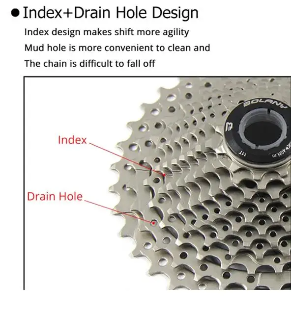 BOLANY  Mountain road bike Cassette 10Speed 25/28/32/36T Bicycle Sprocket Mountain road Bike Freewheel