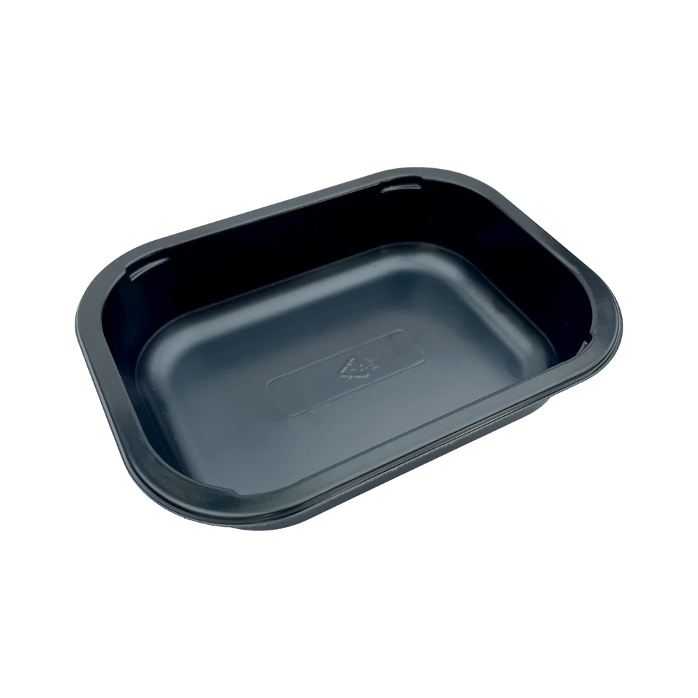 Горячая Распродажа Ovenable контейнер CPET белый/черный пластиковый для микроволновой печи безопасный пищевой