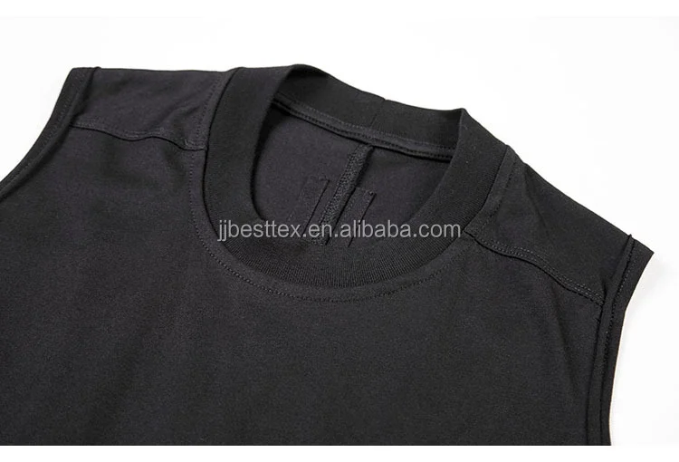 2021 newRick Owens   DRK streamer decoration large backless tank vest for men and women couples black Long vest