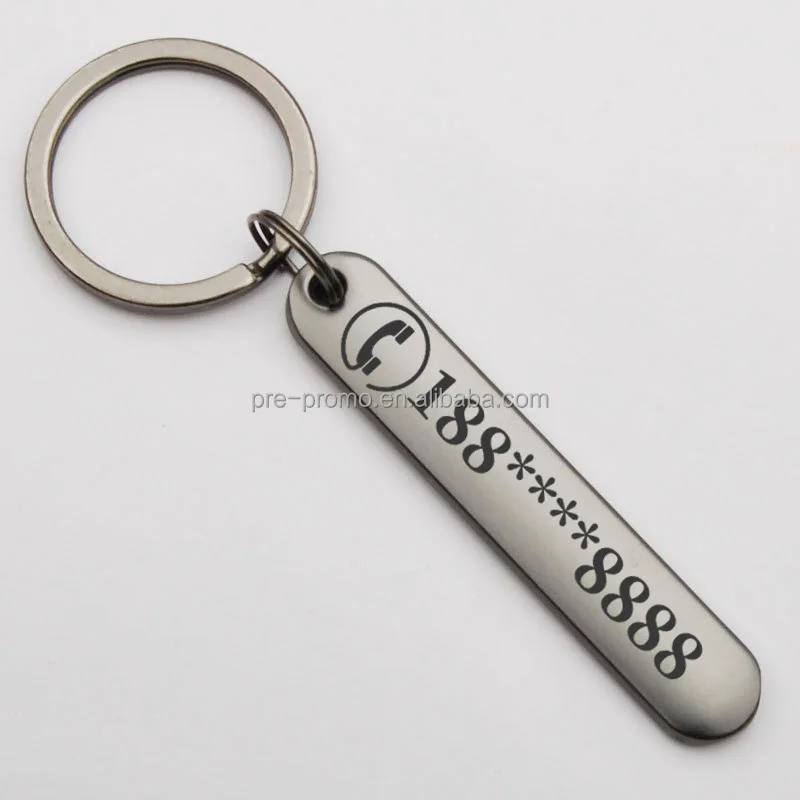 Wholesale Custom Personalized Car Rectangular Blank Metal Keychain
