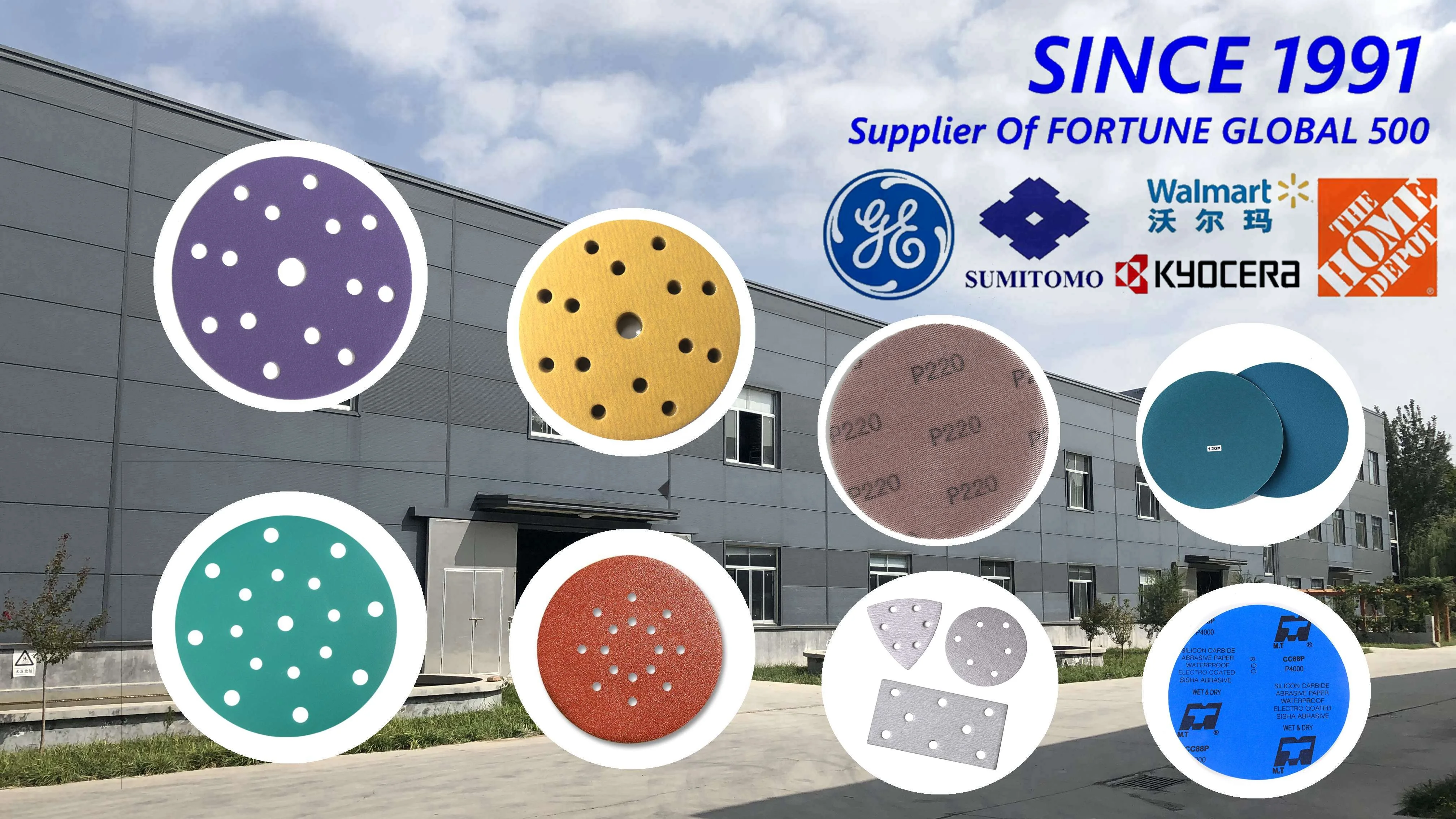 3m abrasive disc sanding paper sands ceramic 150mm sandpaper purple for metal factory