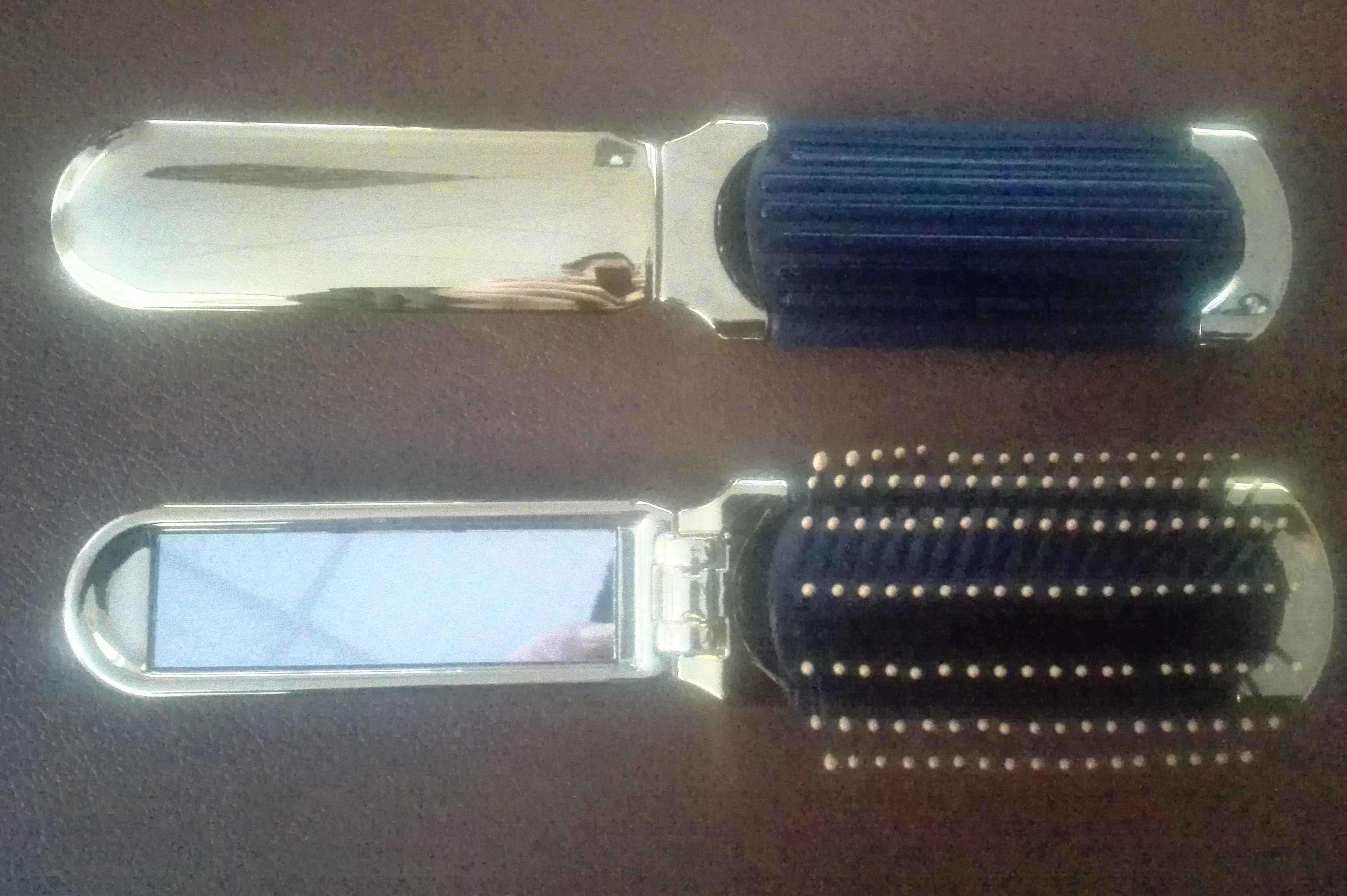 
Round travel foldable hairbrush for head message 