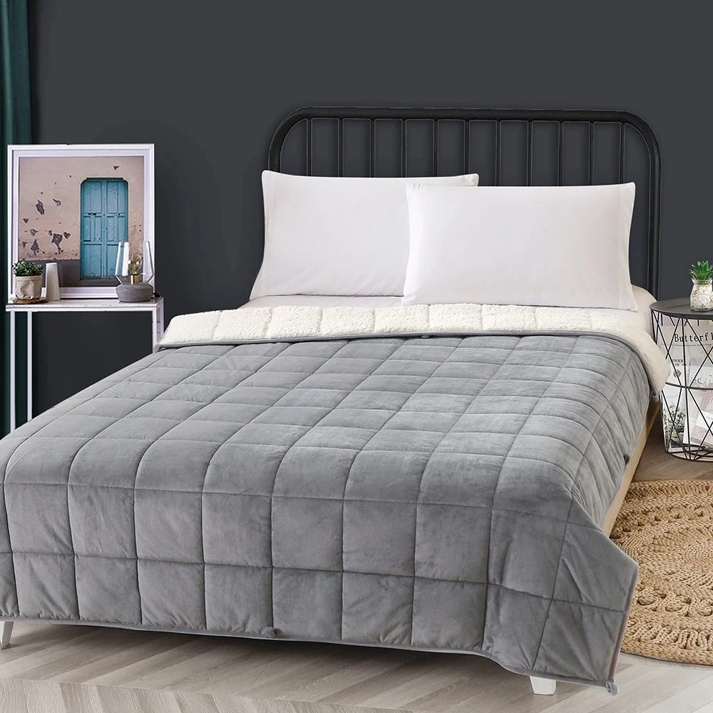 Factory wholesale15lbs weighted blanket single size 150cm 200cm weight 2kg blanket weighted blanket anxiety