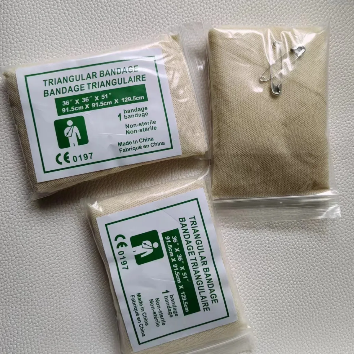 Cotton 1Pc First Aid Kit Medical Bandage Fracture Fixation Triangular First Aid Bandage Emergency Camping Accessories