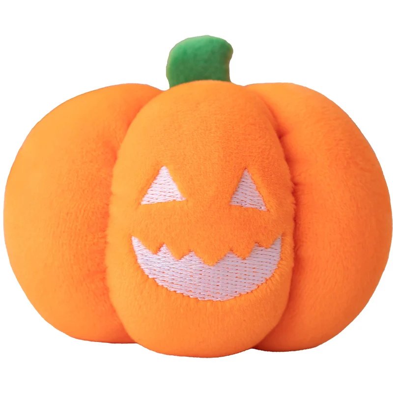 Hot Selling Halloween Pumpkins Handmade Decorations Plush Keychain Doll Stuffed Night Light Pumpkin Keychain
