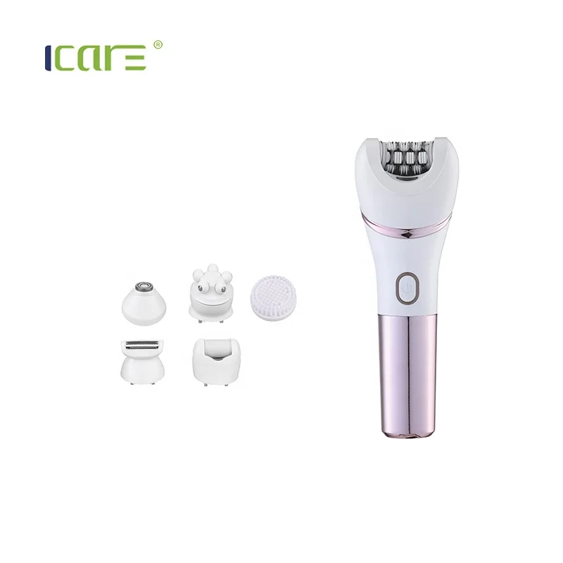6 in 1 rechargeable lady shaver,rolling massager,epilator, callus remover,rotary shaver and face brush