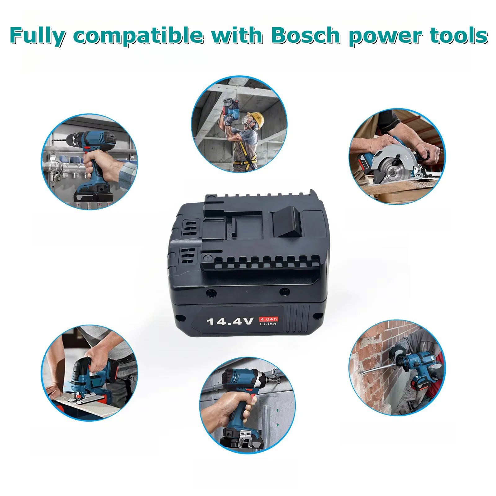 Professional Power Tool Lithium Ion Battery Replace 18650 14.4V 4Ah 3Ah 5Ah Bosch 18V Battery