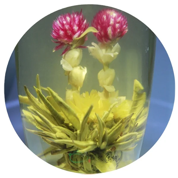 Chinese Supplier handcrafted blooming tea Natural Heart to heart Blooming Tea Ball