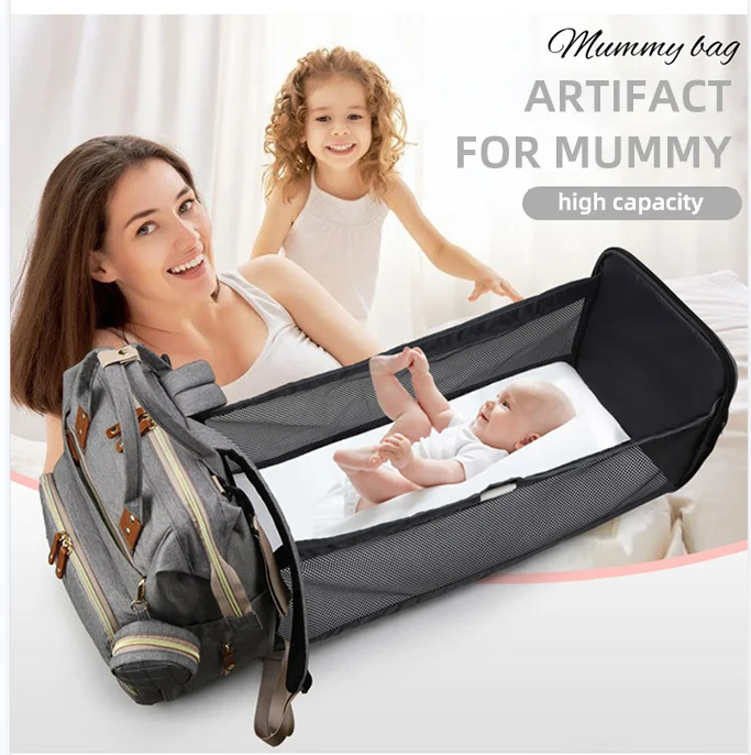 Large Capacity  Mommy bag with changing pad Baby Diaper  Bag Backpack Multi-Functional   Travel Nappy bags