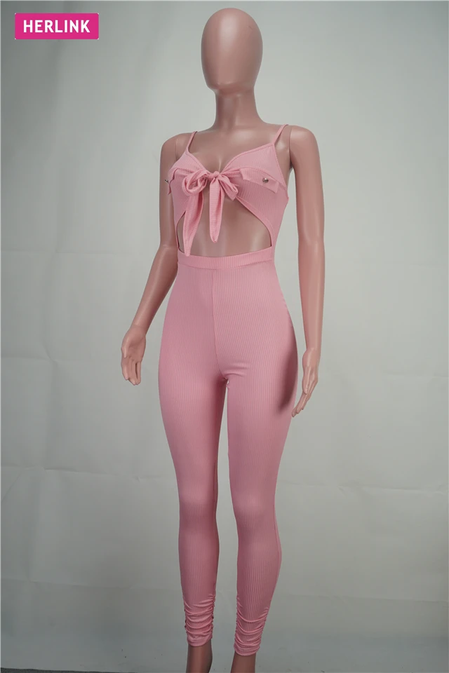 
H3774 women trendy bodycon pant and sleeveless crop top two piece set 