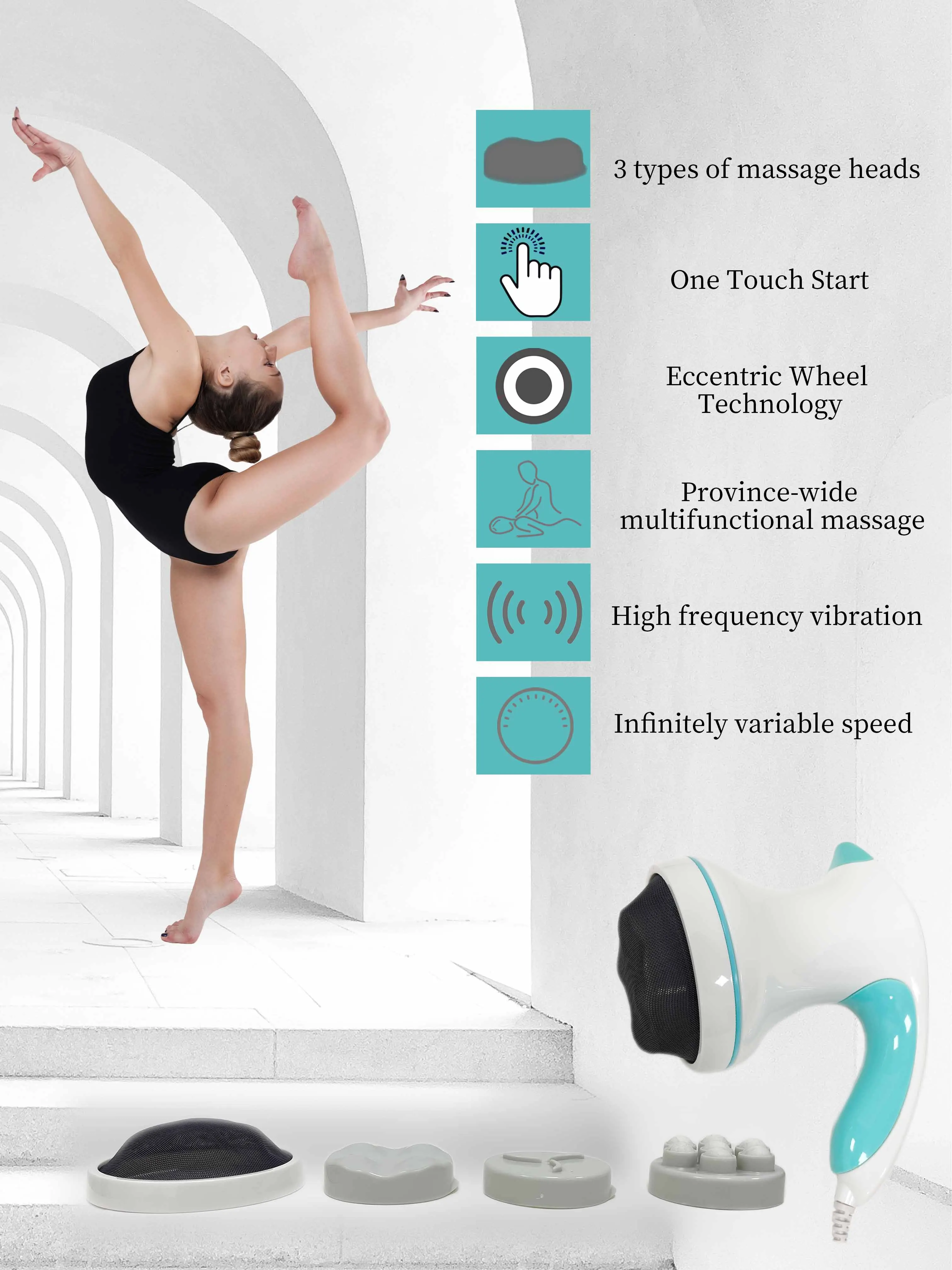 Manufacturers supply portable vibration roller slimming rotary handheld massager