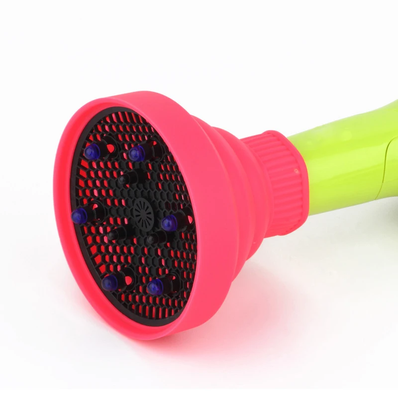 
Universal attachment Silicone foldable portable collapsing hand curls Hair blow dryer diffuser for curly and natural hair 