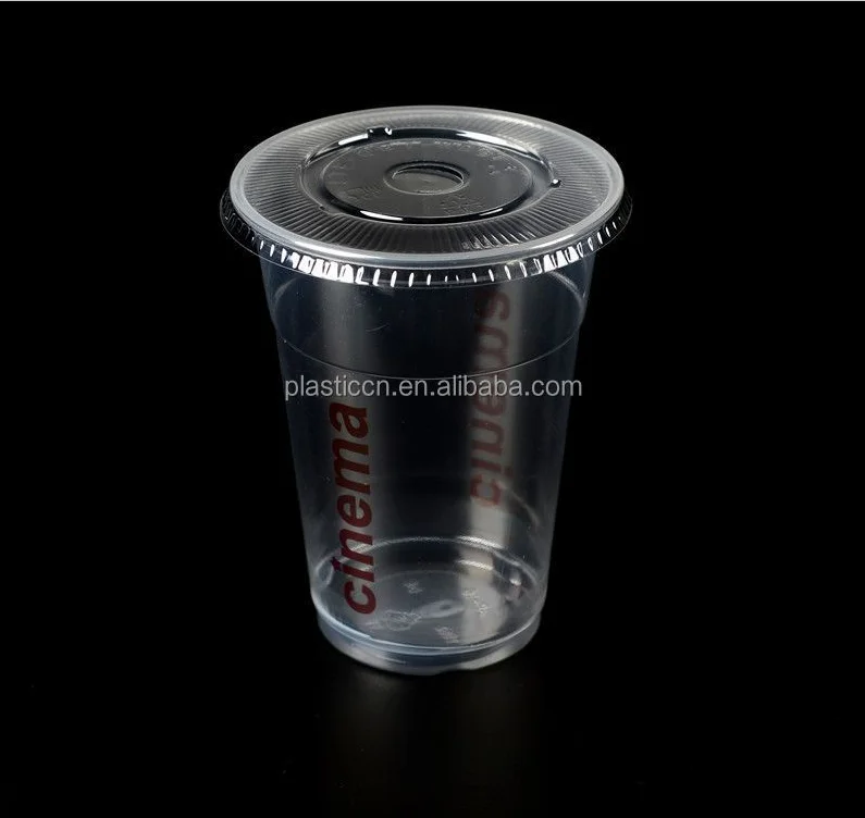 
16 oz cups with dome lid fruit juice cup cheap clear plastic cold drink glass 500ml wholesale PP cups 