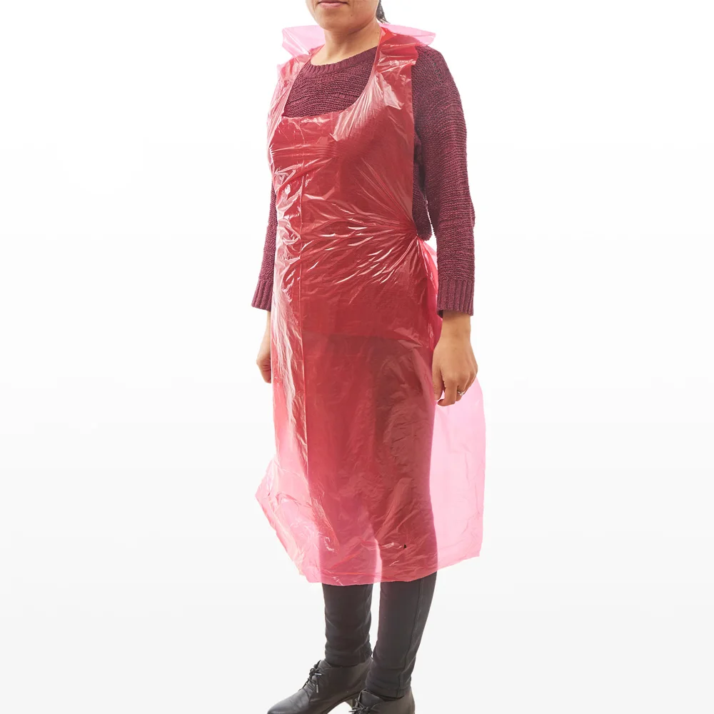 Wholesale Disposable Plastic Aprons PE kitchen Waterproof Medical Apron For Kitchen Hair Salon