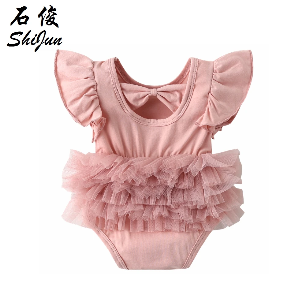 
Shijun Brand Custom made Company direct sales kid dress Baby Romper Boutique baby boy clothes girls dresses tutu 