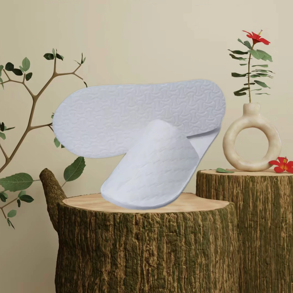 wholesale price hotel slippers soft comfortable needle punched non-woven fabric slippers