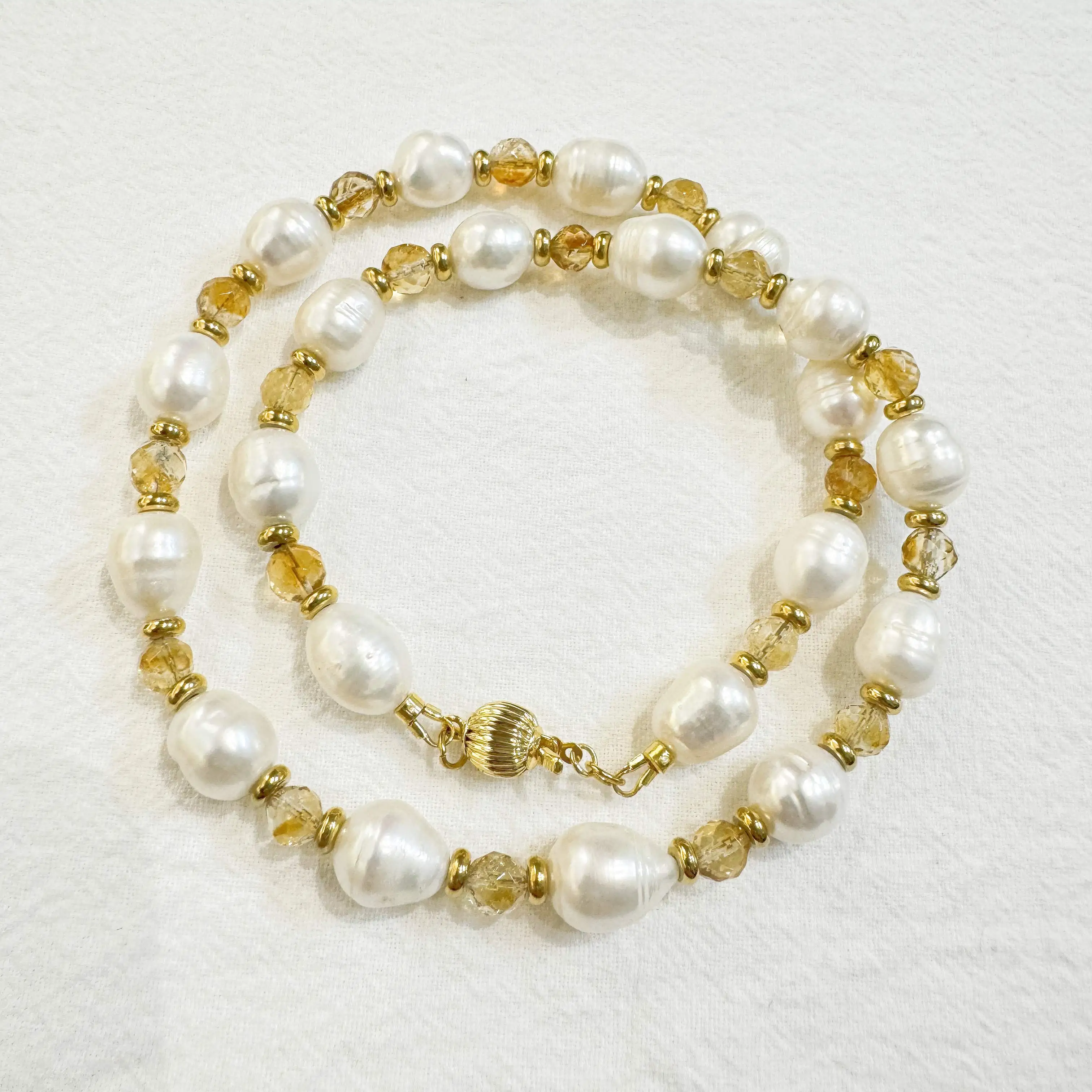 XIYIZI Macaroon Colorful Beads Crystal Pearl Turquoise Natural Stone Handmade Necklace Custom Wholesale With OT Magnetic Buckle