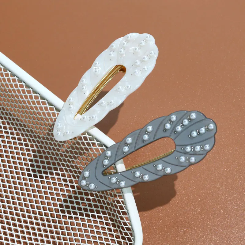 trendy french hair clips pearl hairclips acetate women barrette clips hair accessories bulk wholesale elegant hair clips ladies