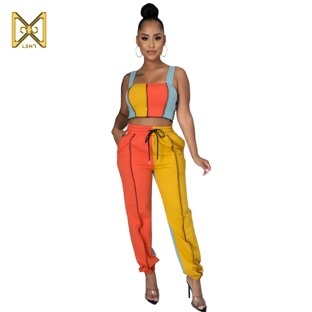 2021 two piece set women clothing plus size designer clothes shirt and pant fashion casual wear suit Spliced two piece set