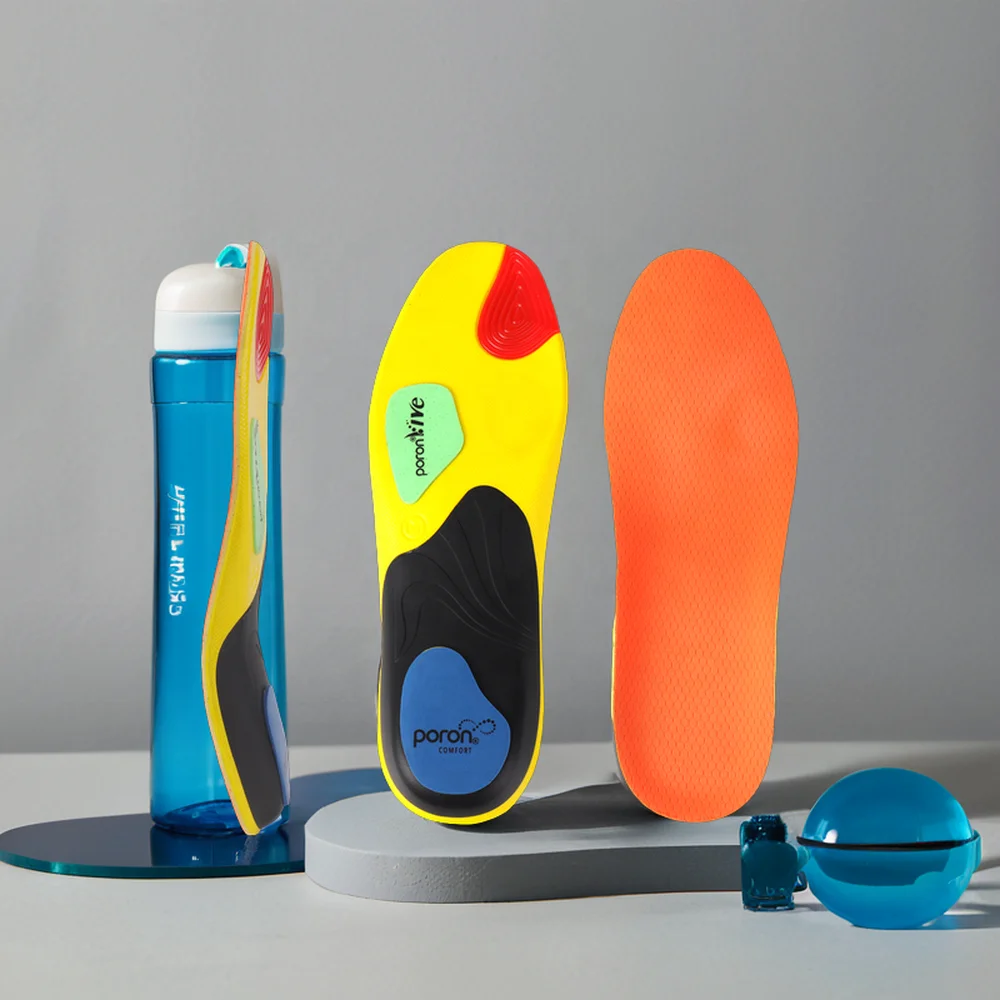 JOGHN Newest Poron Orthopedic arch Support Insole Supplier PU Insole  Sport Insoles Shock absorption for Running