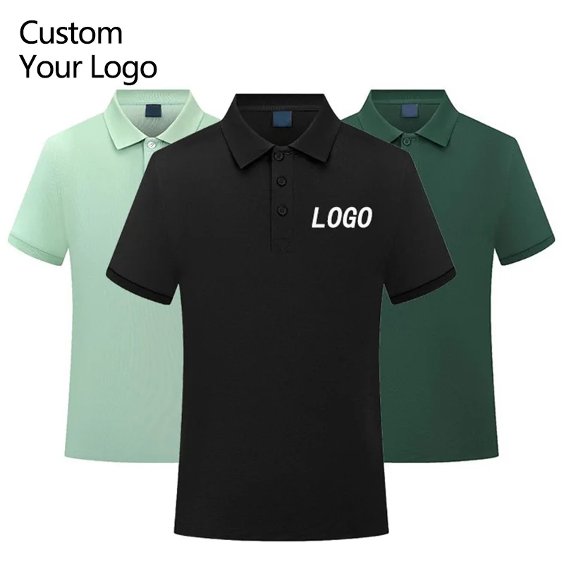 OEM Cotton Plain Golf Shirt Printyoung Boyrt Sleevehome Decorations Polo Shirt Short Sleeve Men Knitted Fabric Casual 20 Pcs JFJ
